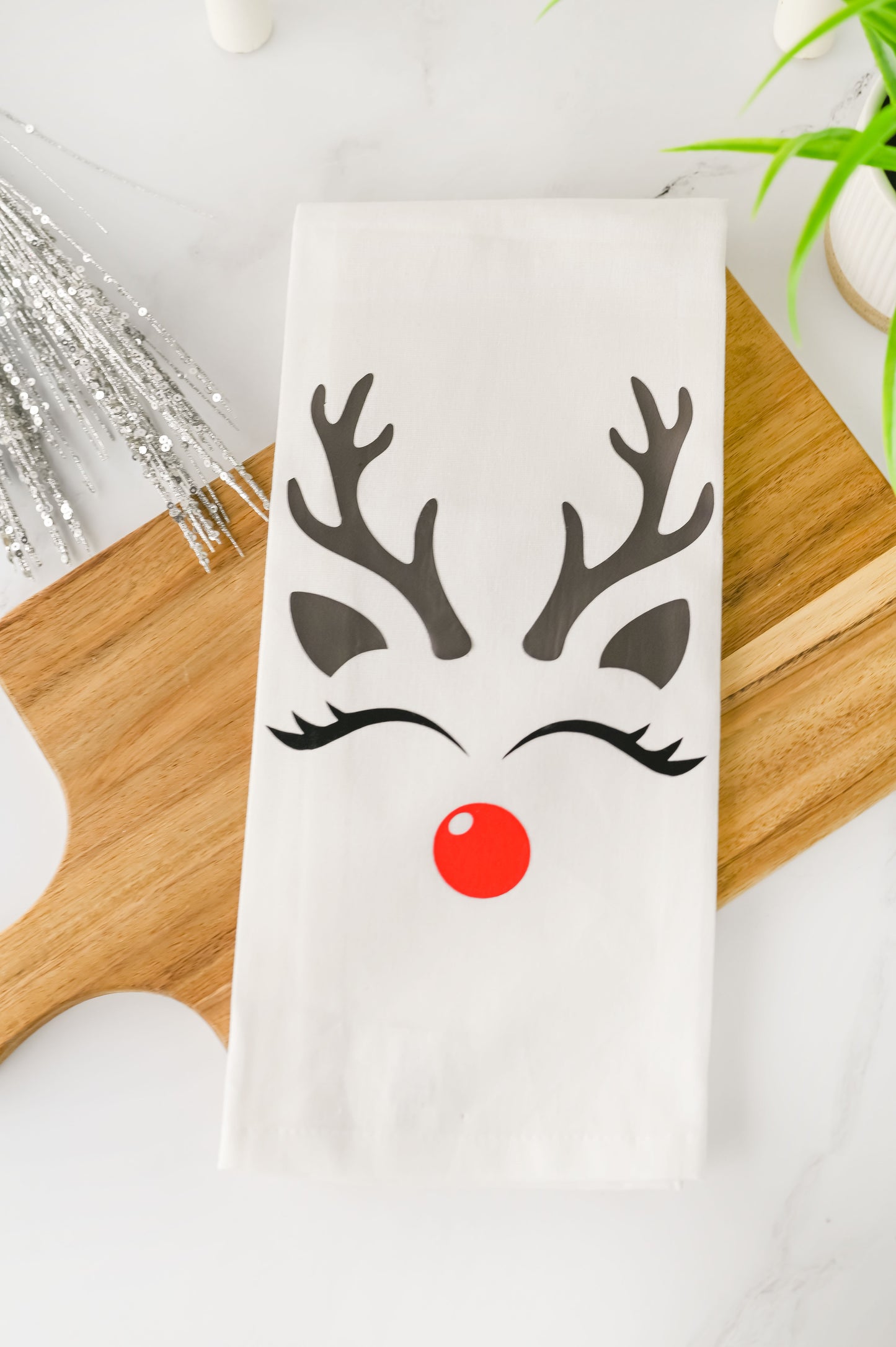 Reindeer Dish Towel SVG/Craft Set #2