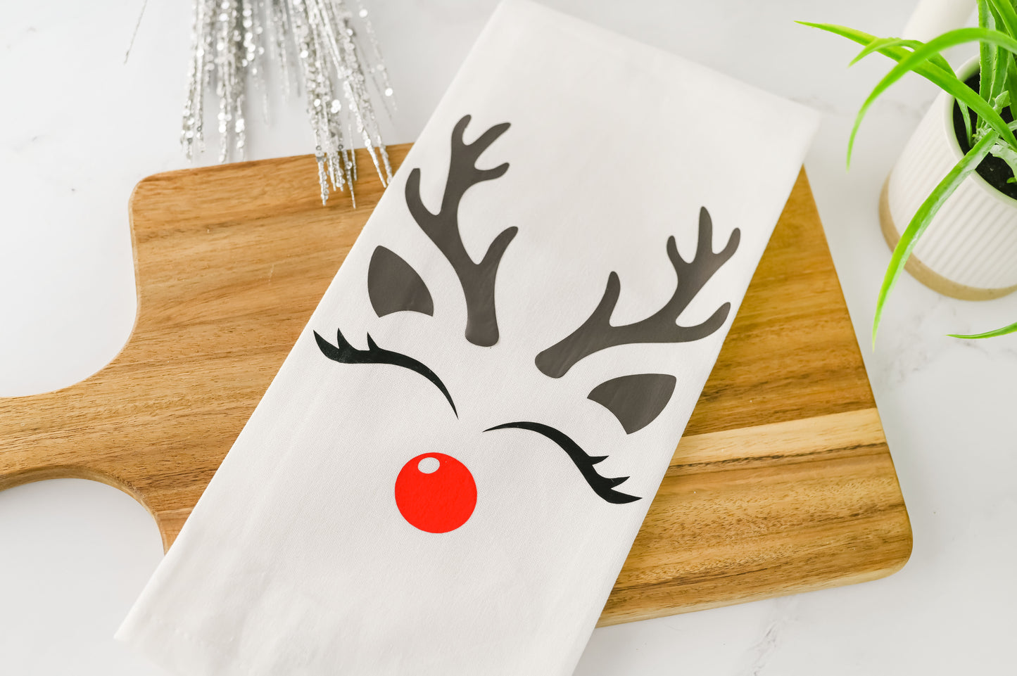 Reindeer Dish Towel SVG/Craft Set #2