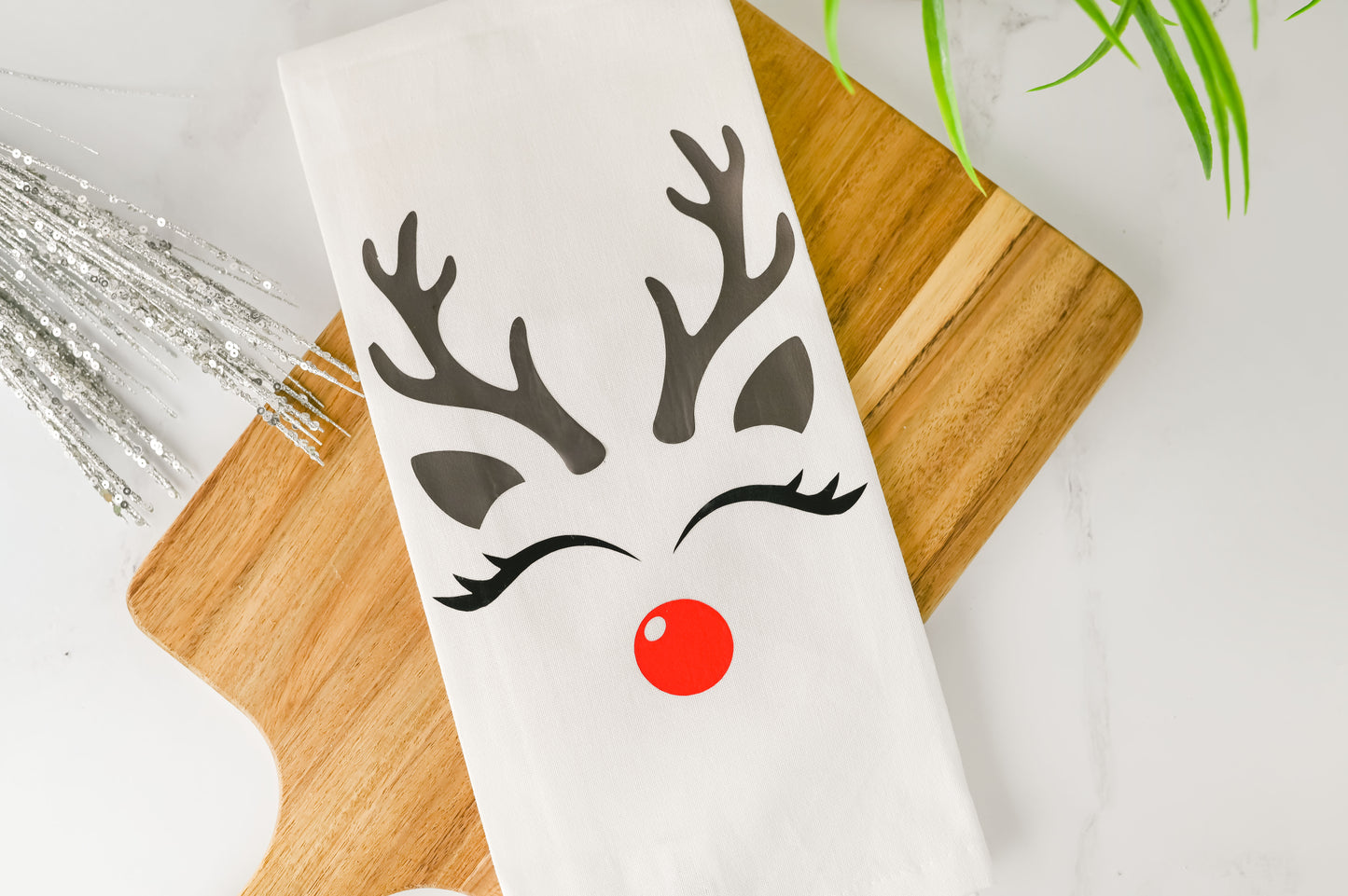 Reindeer Dish Towel SVG/Craft Set #2