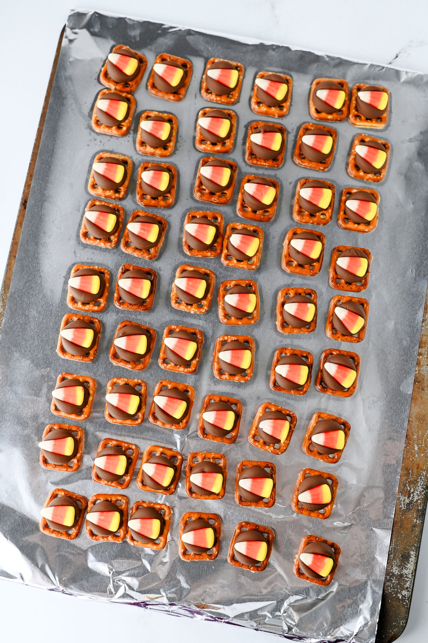 Candy Corn Pretzel Bites Set #3
