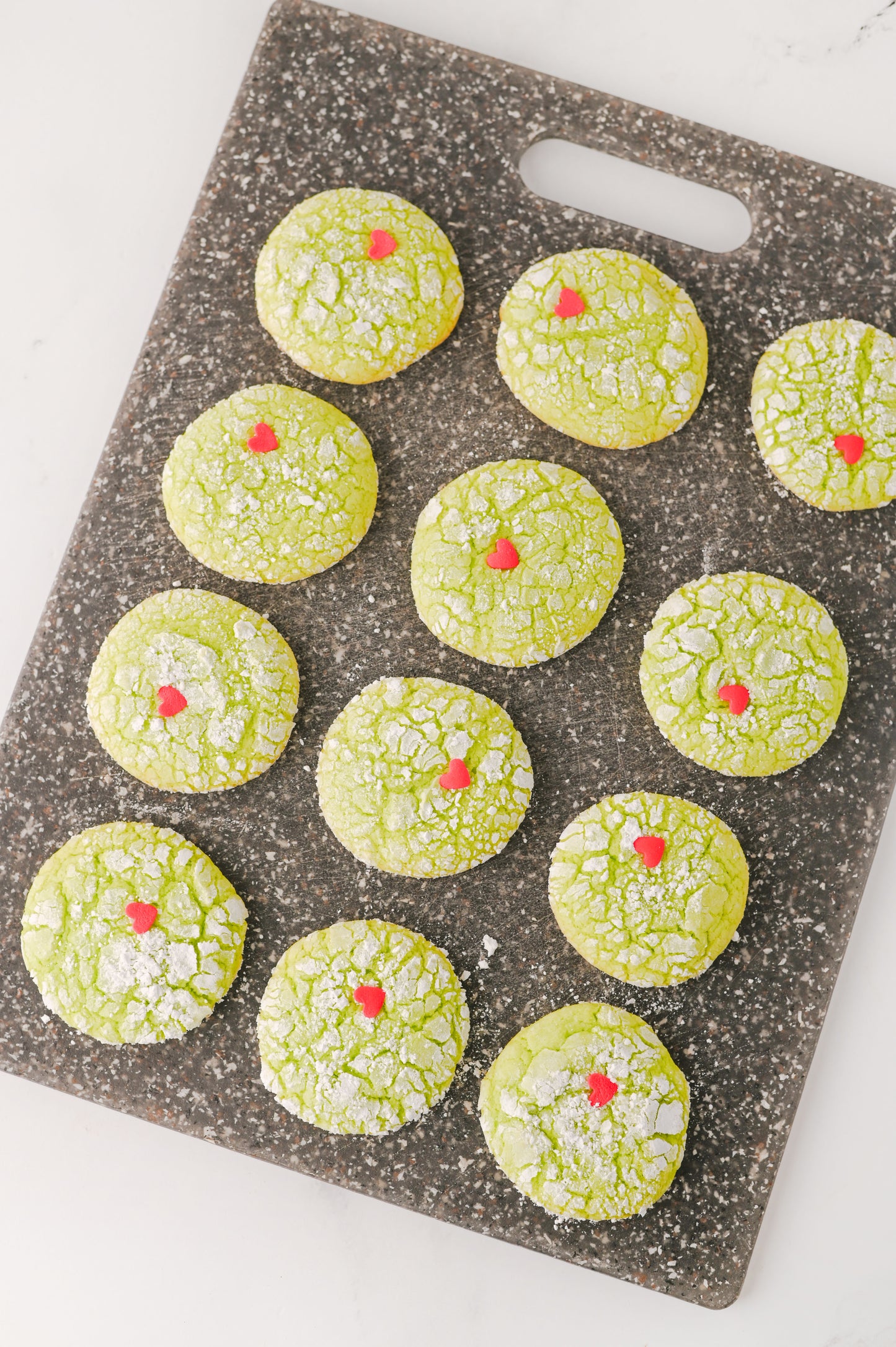 Grinch Crinkle Cookies Set #3