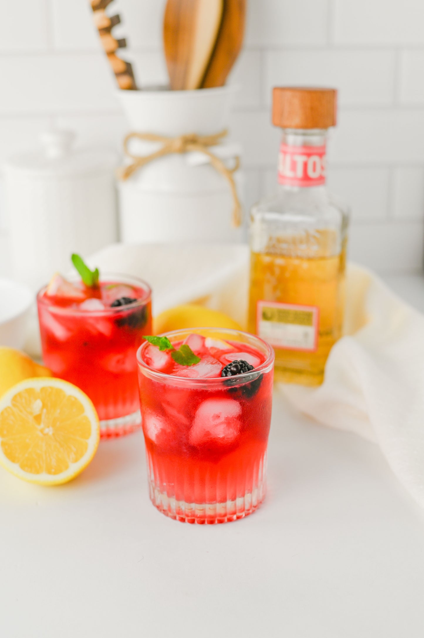 Blackberry Tequila Smash Set #1