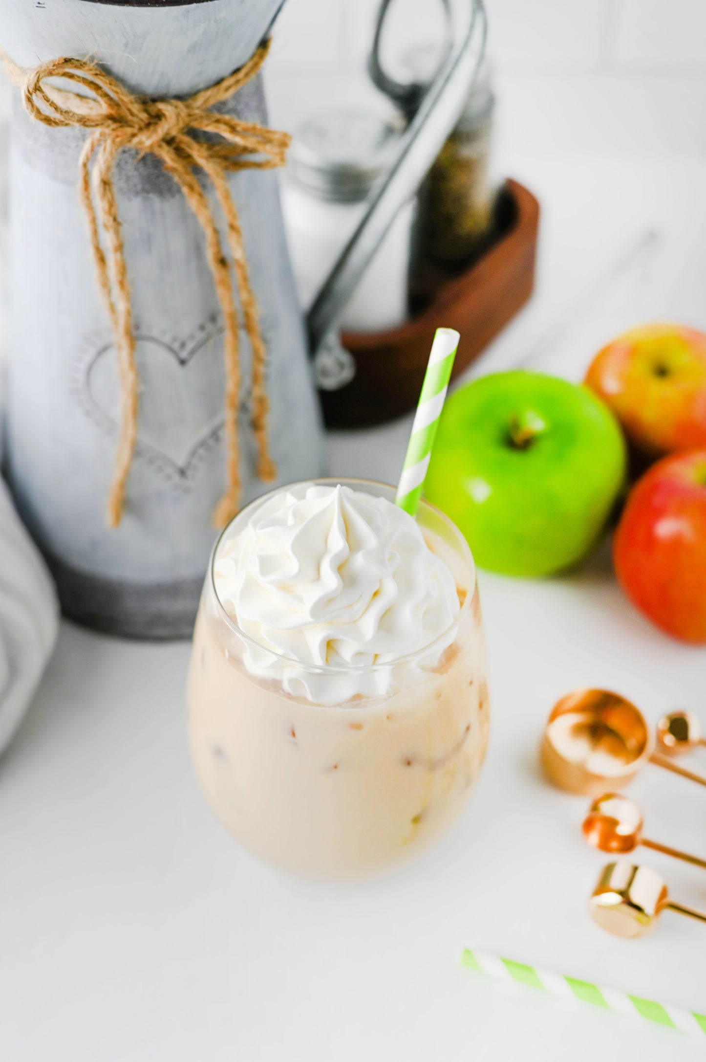 Iced Caramel Apple Cream Latte Set #1
