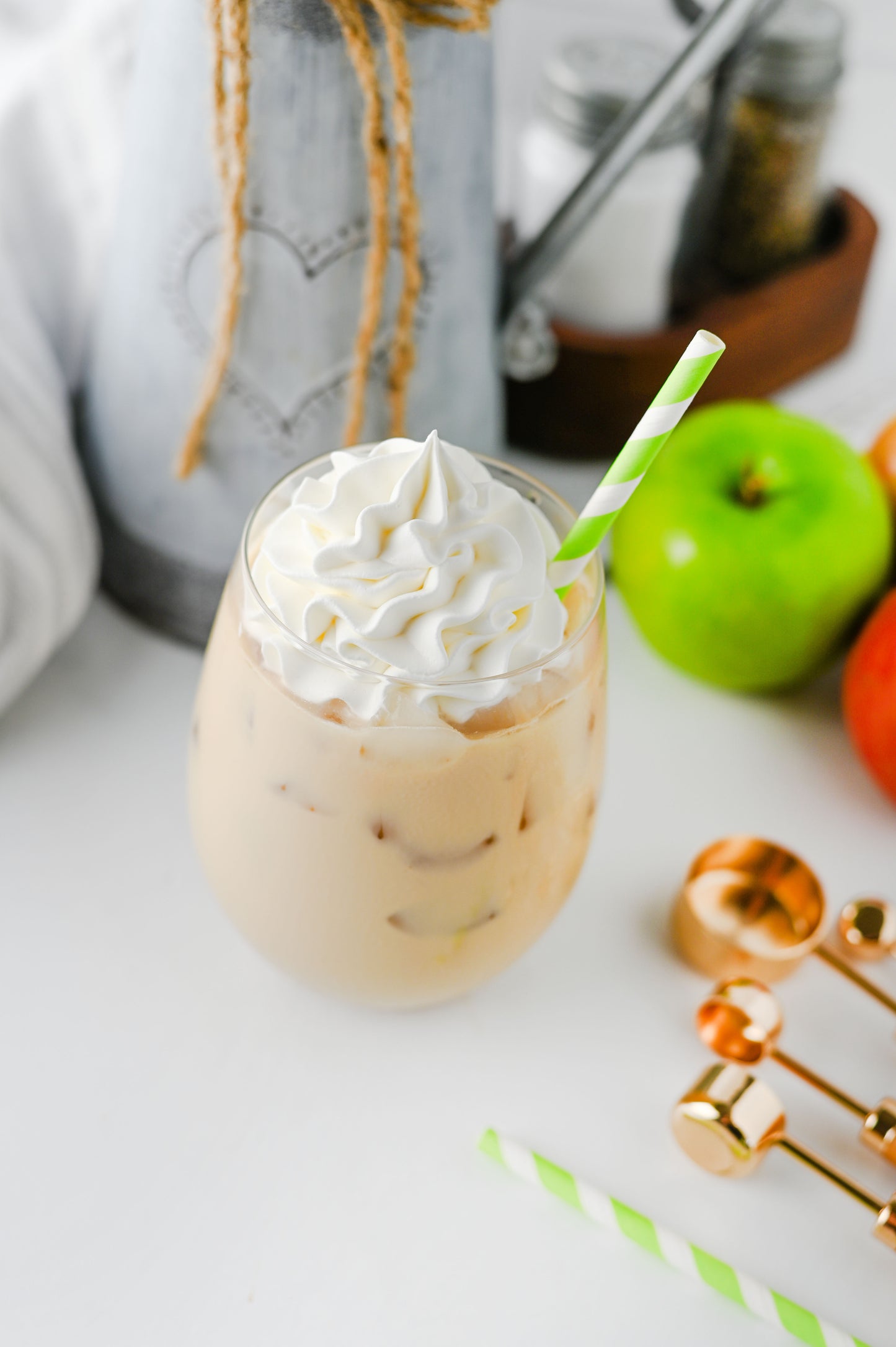 Iced Caramel Apple Cream Latte Set #1