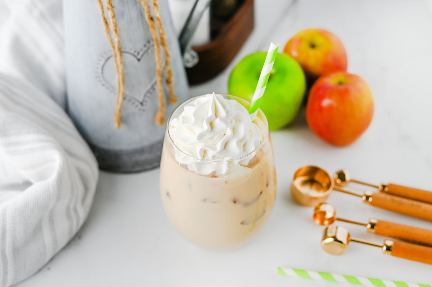 Iced Caramel Apple Cream Latte Set #1