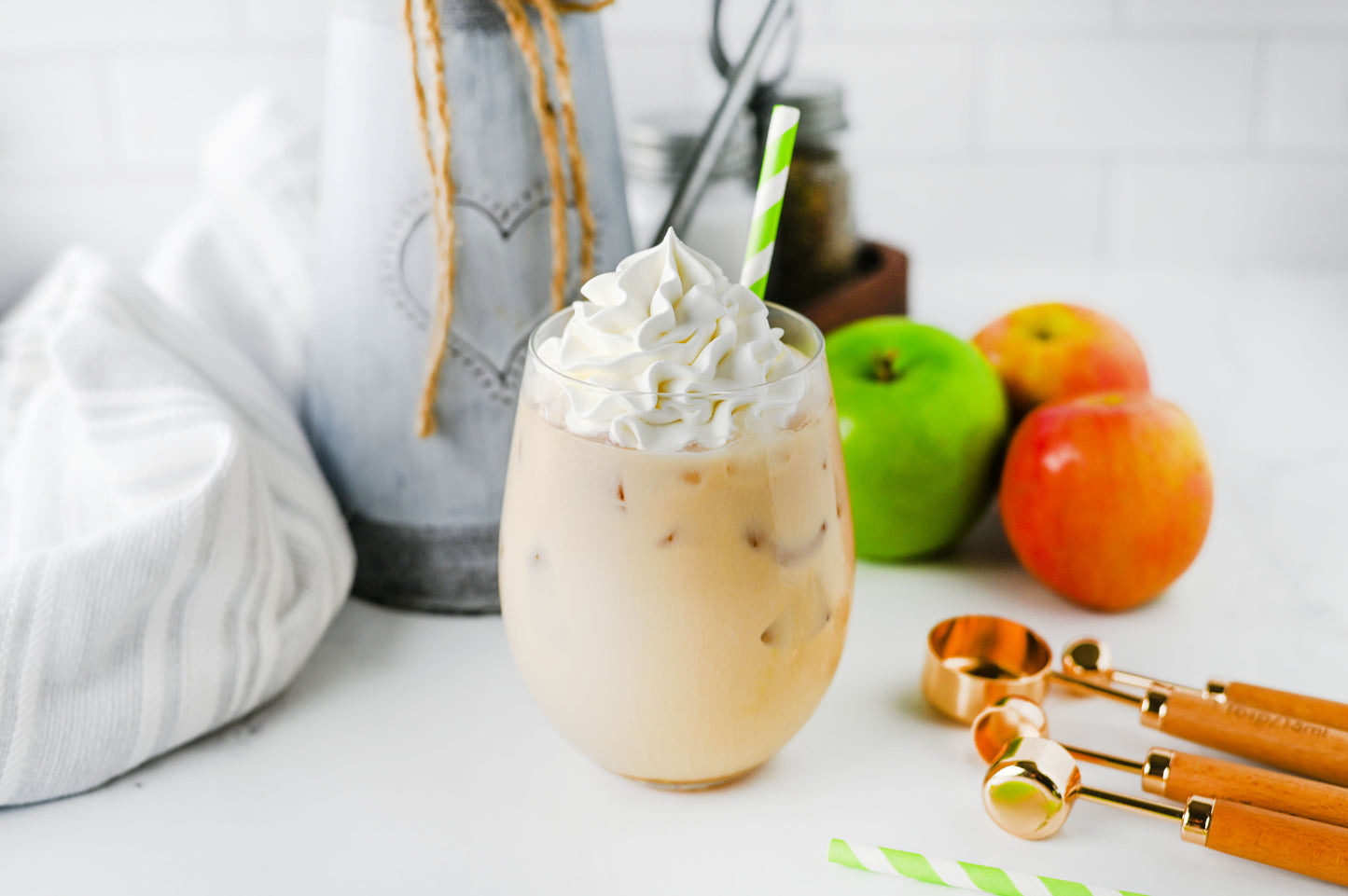Iced Caramel Apple Cream Latte Set #1