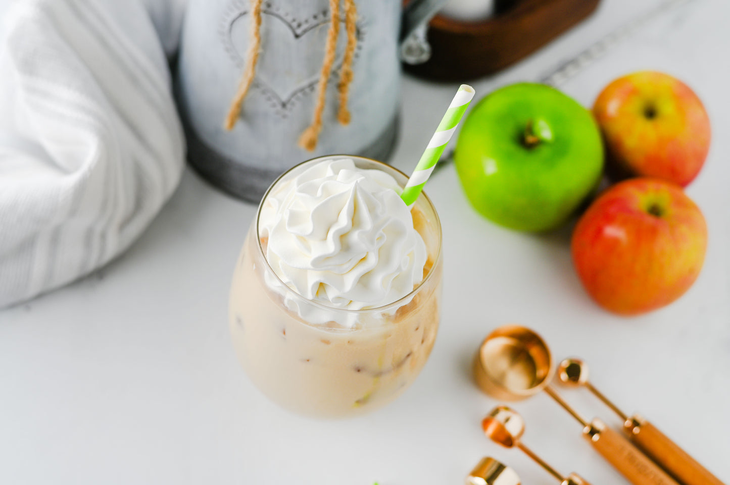 Iced Caramel Apple Cream Latte Set #1