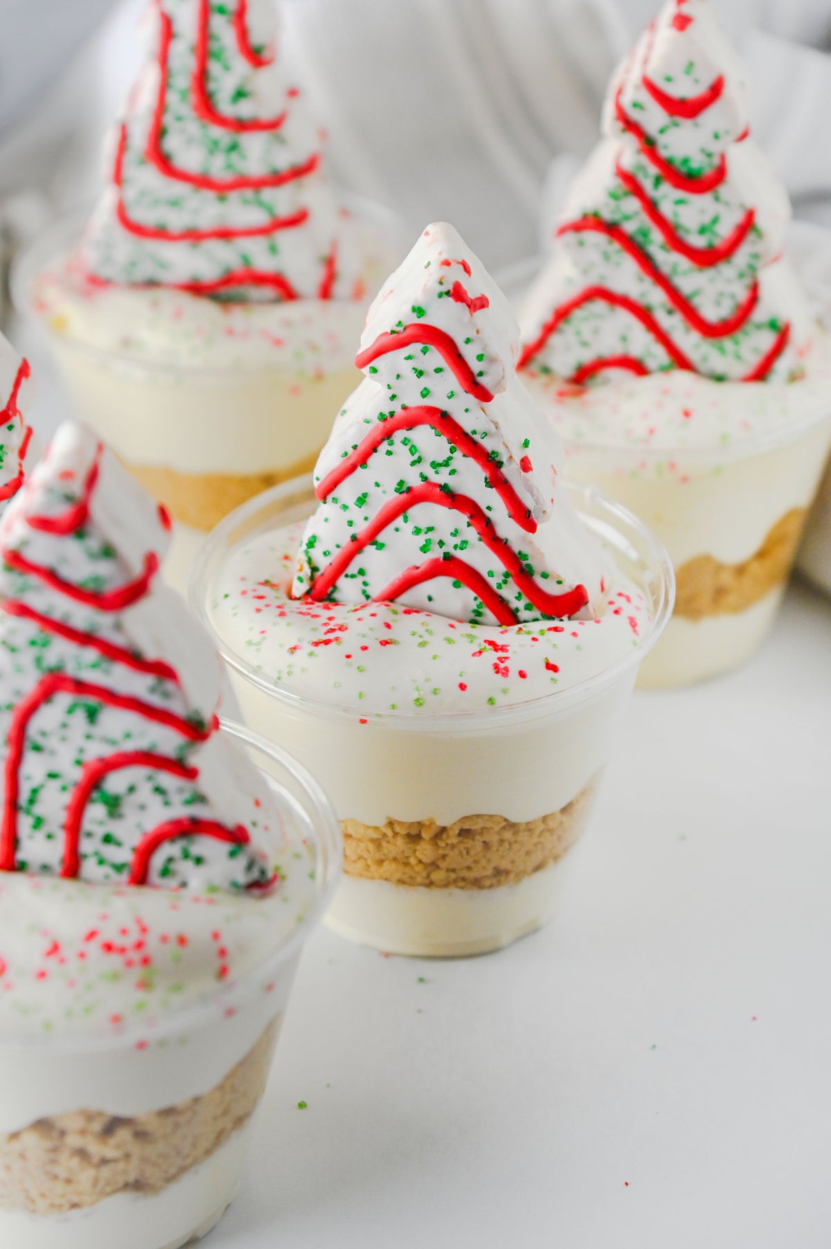 Christmas Tree Cake Dirt Cups Set #1