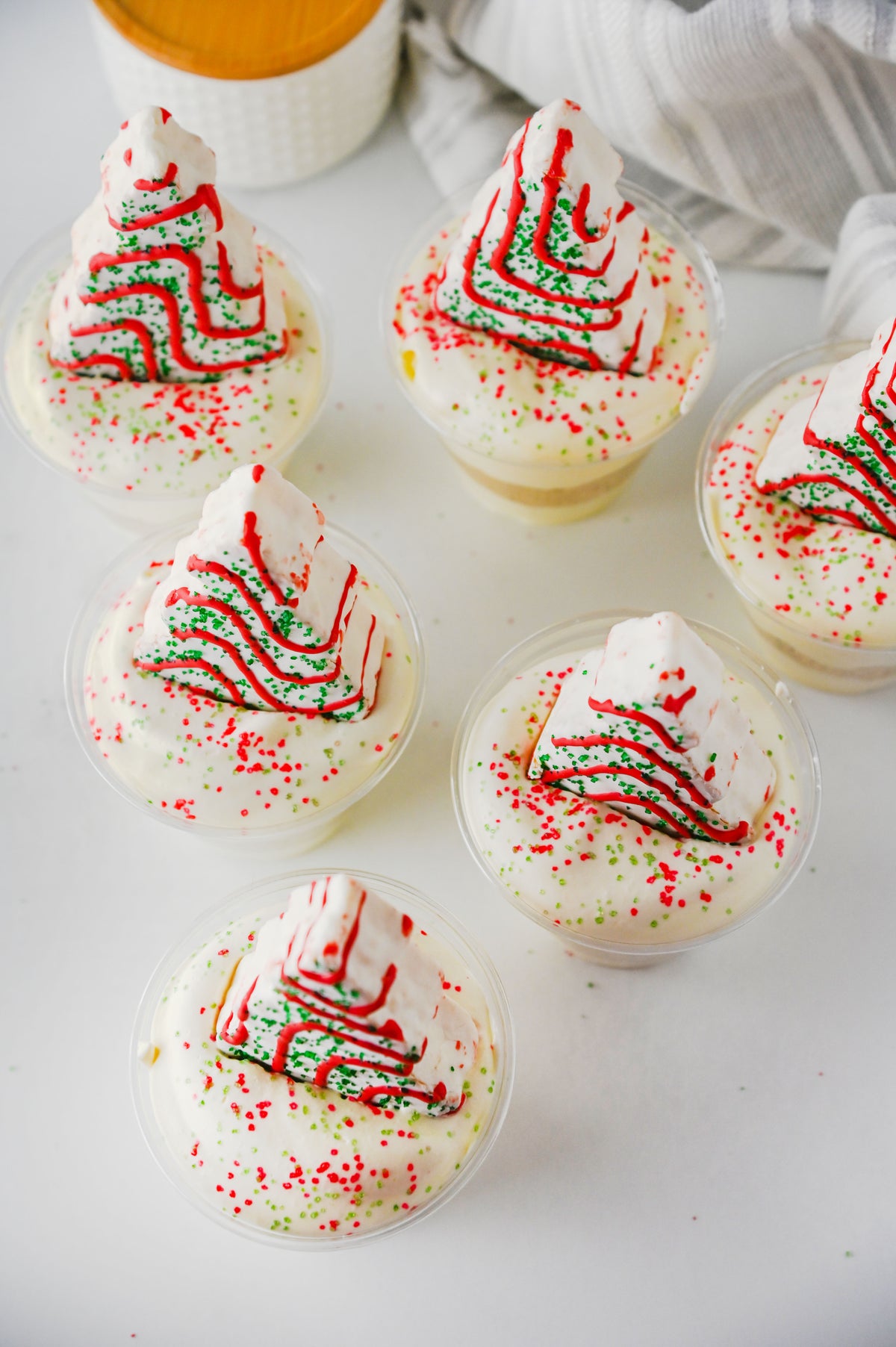 Christmas Tree Cake Dirt Cups Set #1