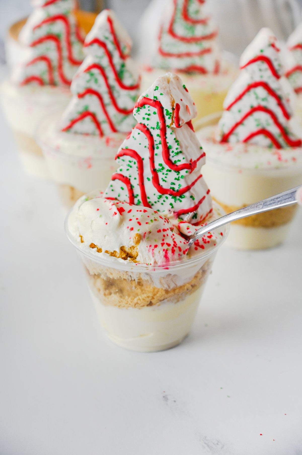 Christmas Tree Cake Dirt Cups Set #1