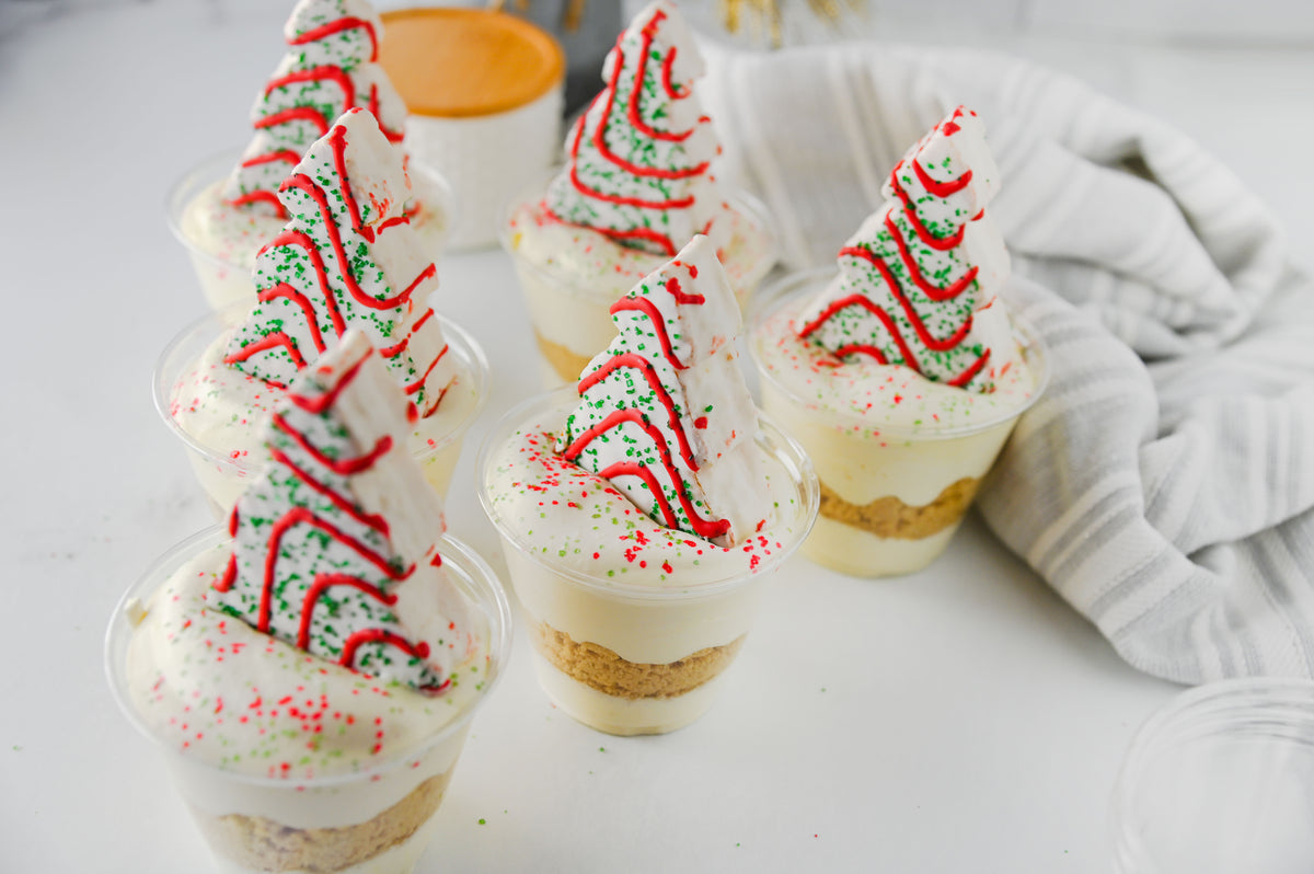 Christmas Tree Cake Dirt Cups Set #1