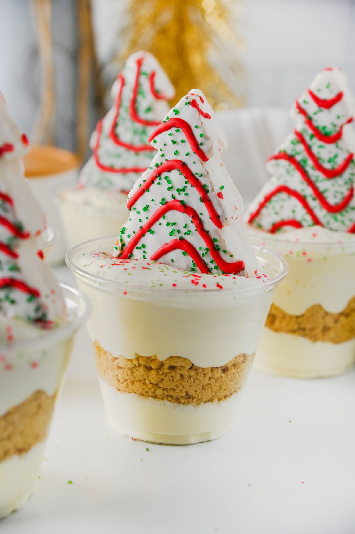 Christmas Tree Cake Dirt Cups Set #1