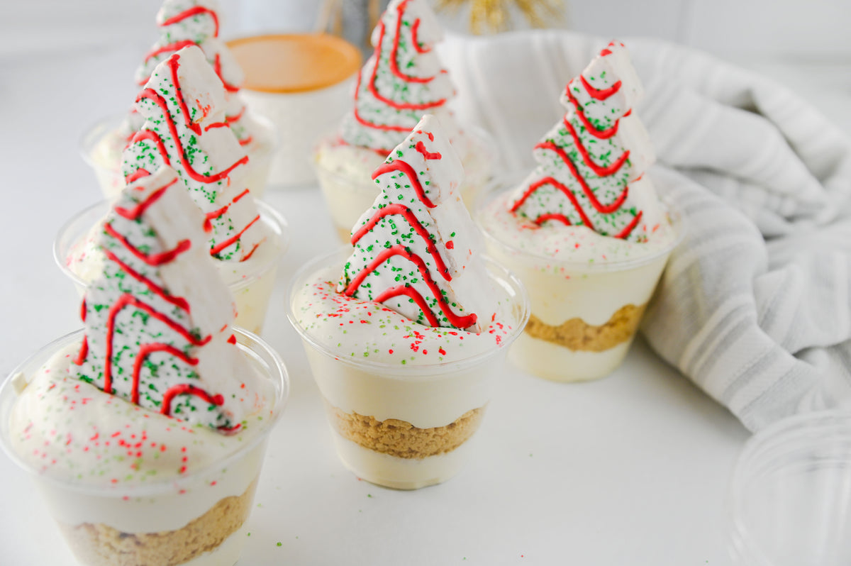 Christmas Tree Cake Dirt Cups Set #1