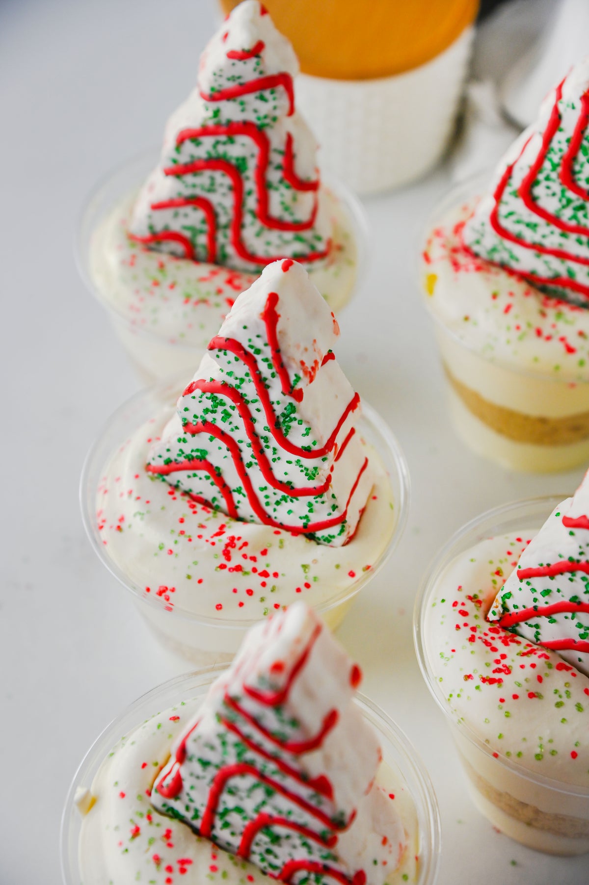 Christmas Tree Cake Dirt Cups Set #1