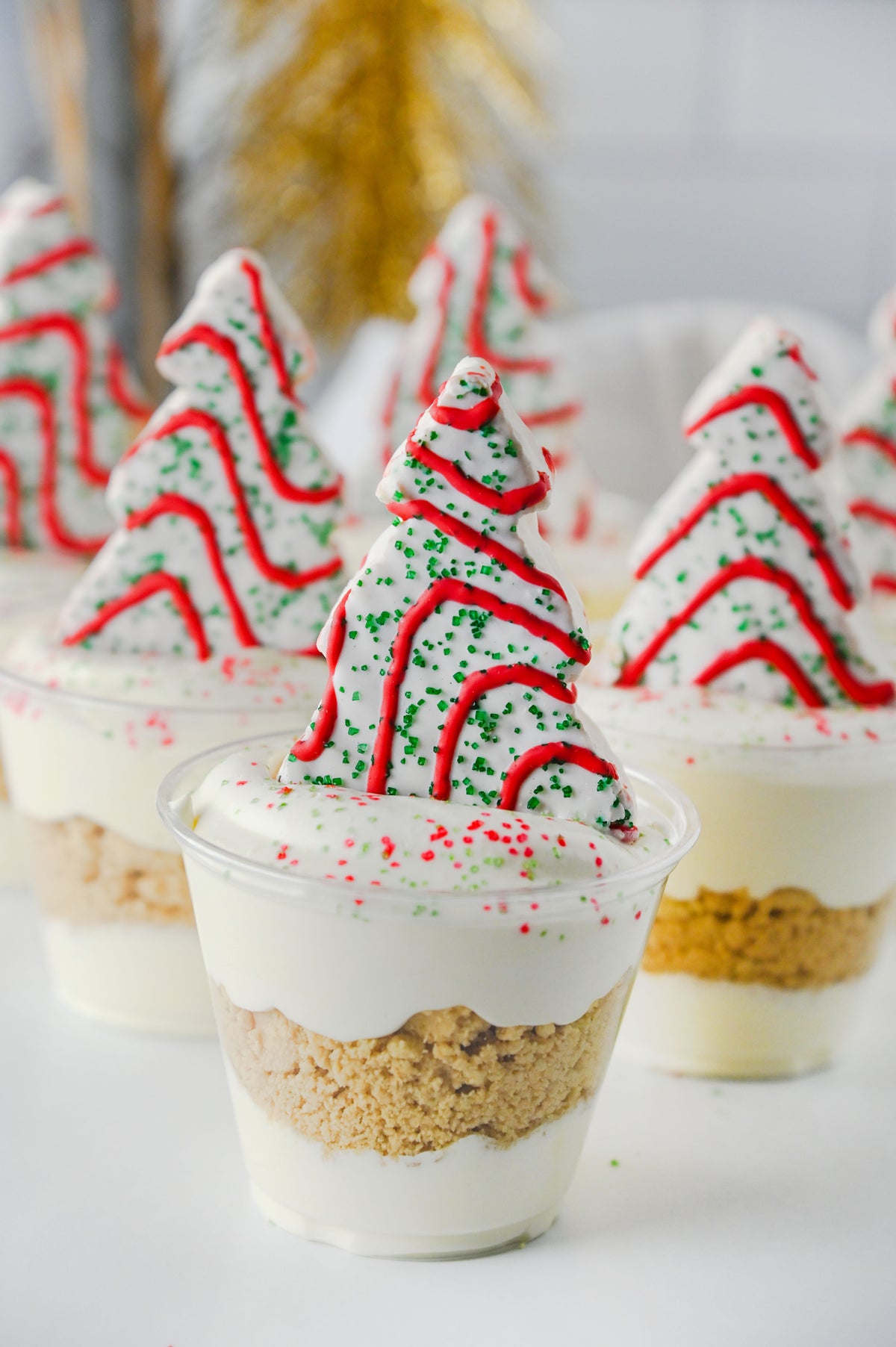 Christmas Tree Cake Dirt Cups Set #1