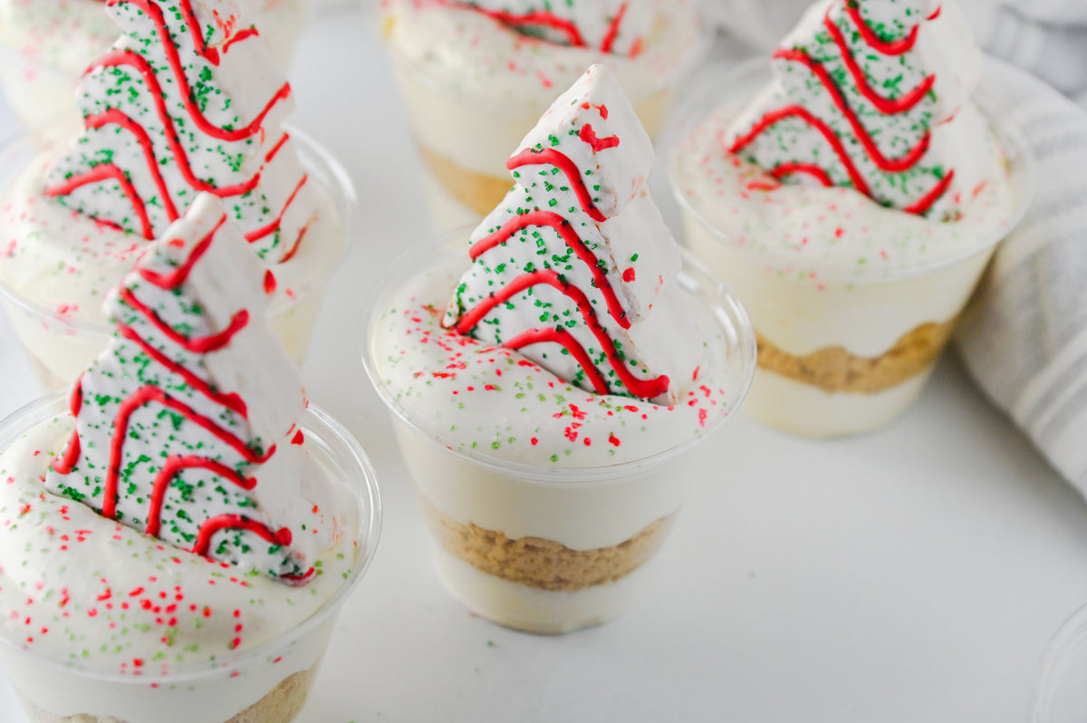Christmas Tree Cake Dirt Cups Set #1