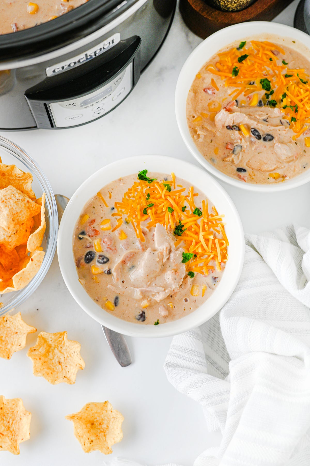 Crock Pot Cream Cheese Chicken Chili Set #1