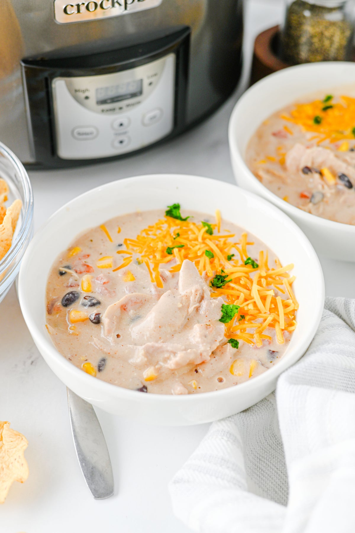 Crock Pot Cream Cheese Chicken Chili Set #1