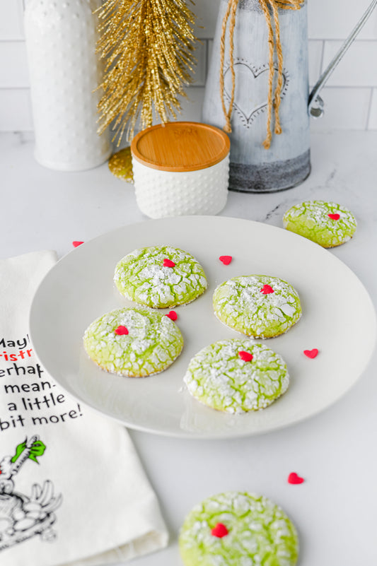 Grinch Crinkle Cookies Set #1