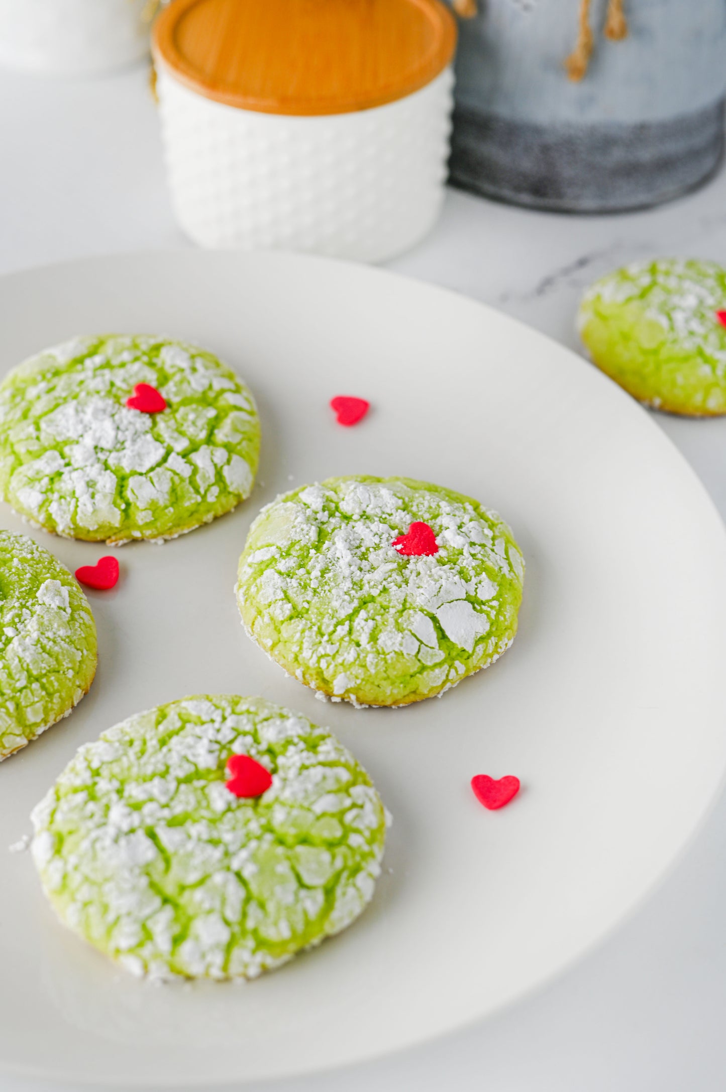 Grinch Crinkle Cookies Set #1
