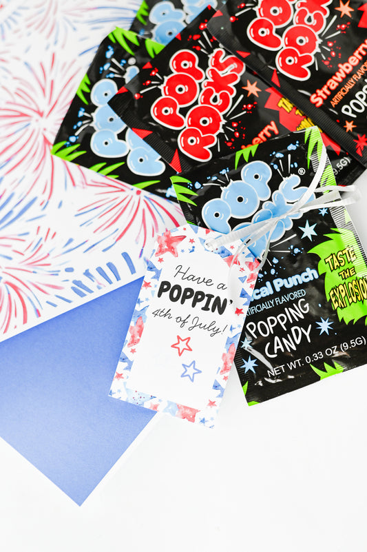 Poppin' 4th of July Printable Tag Set #1