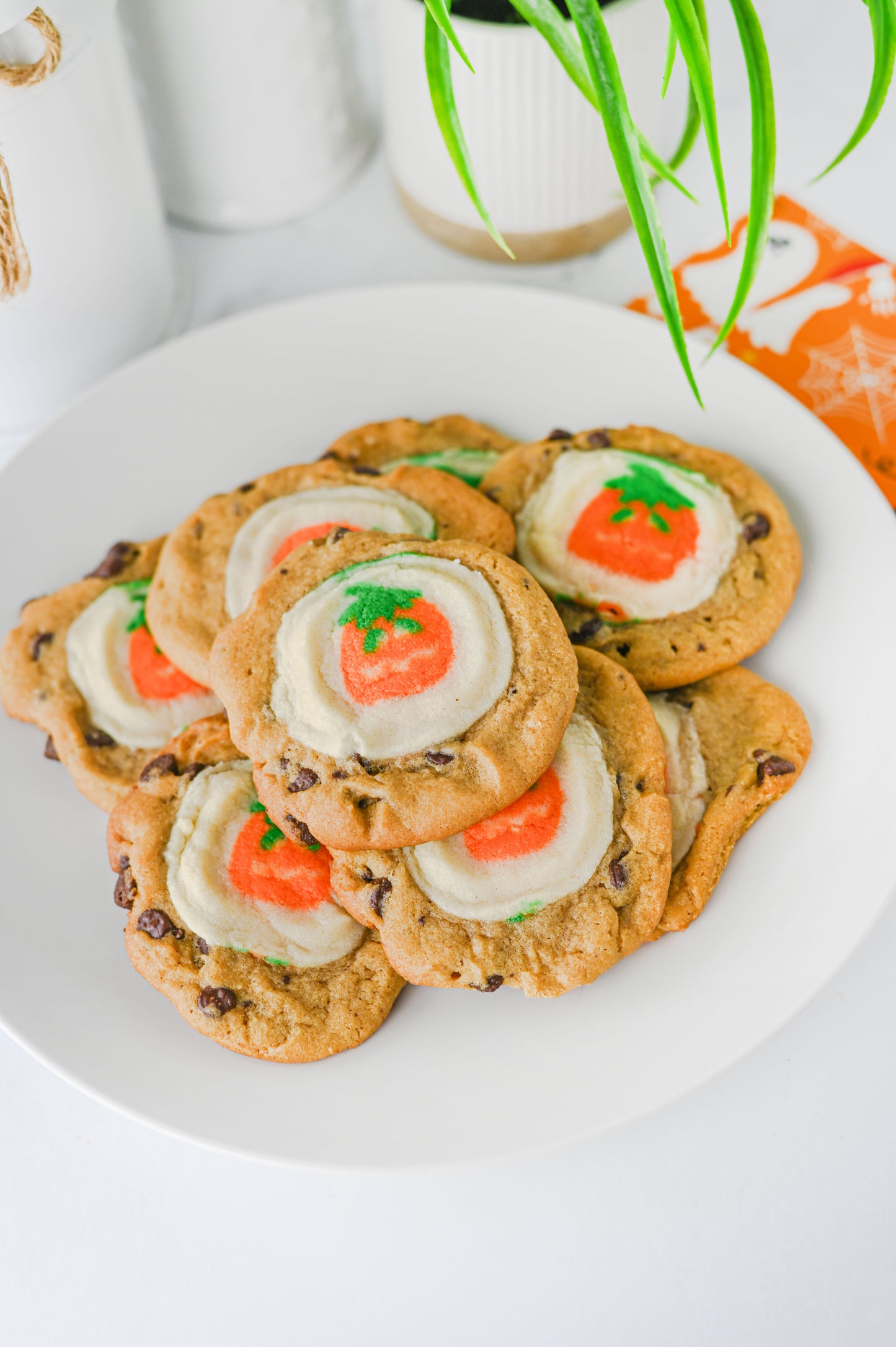 Pillsbury Pumpkin Shaped/Chocolate Chip Cookies Set #1