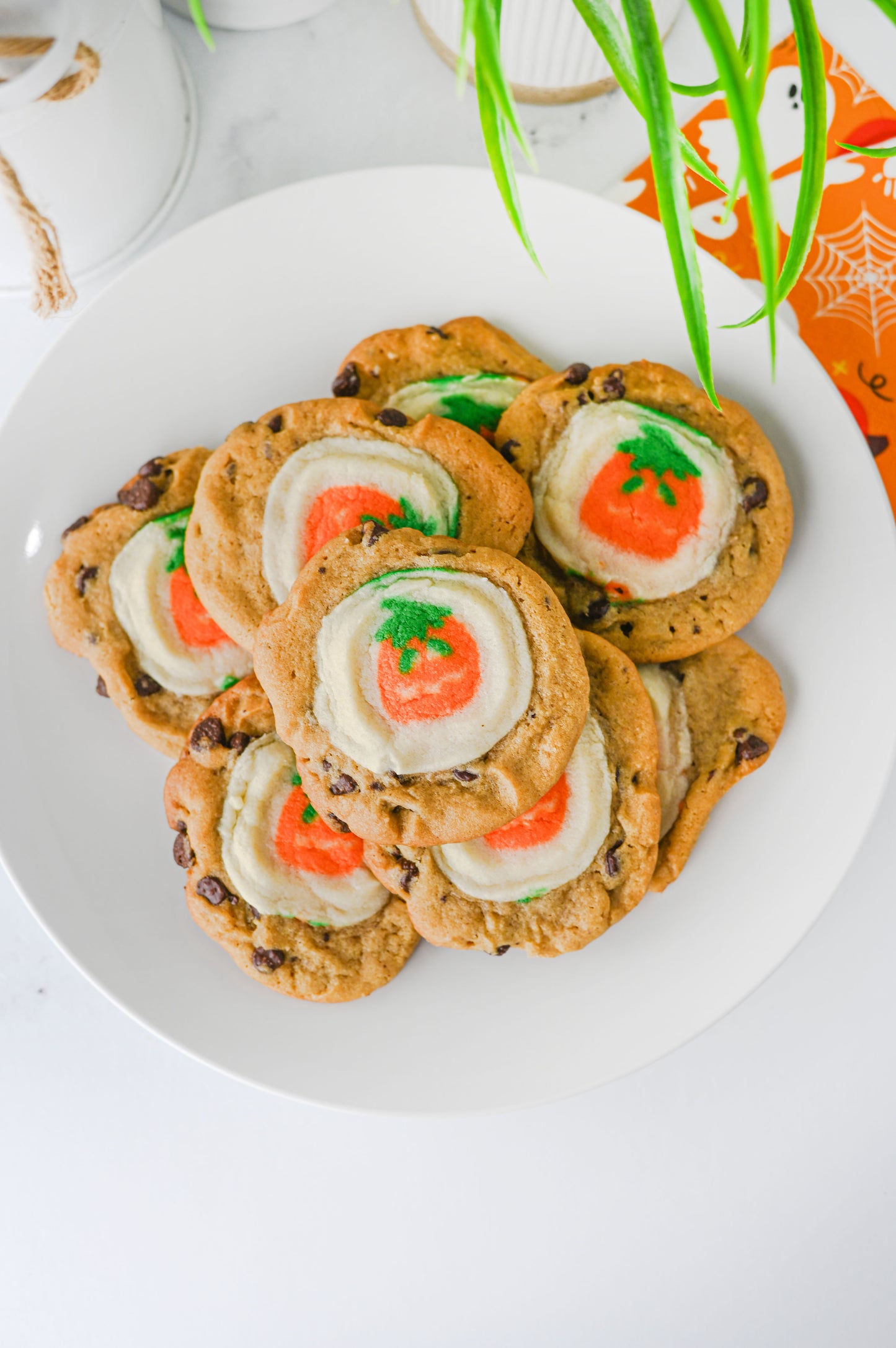 Pillsbury Pumpkin Shaped/Chocolate Chip Cookies Set #1