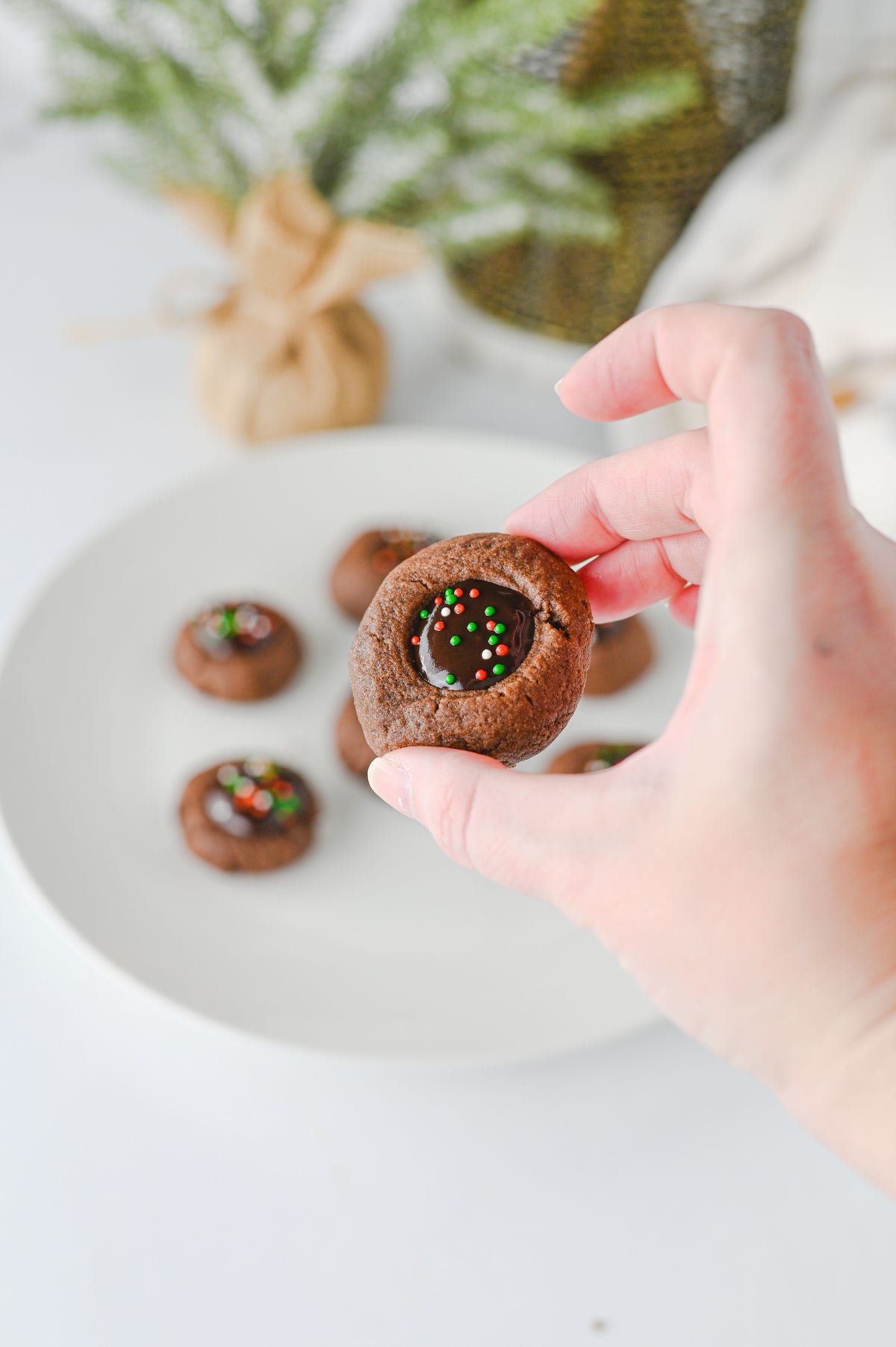 Chocolate Thumbprint Cookies Set #1