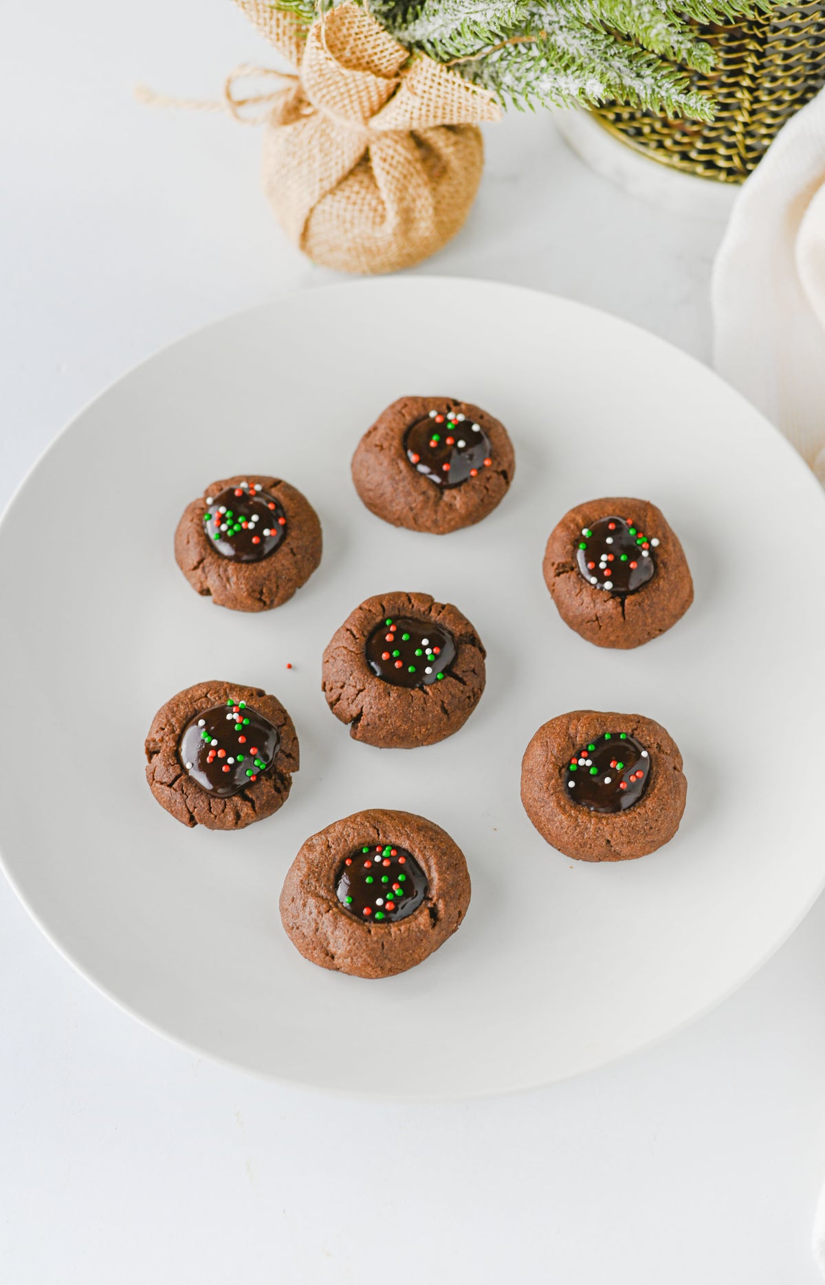 Chocolate Thumbprint Cookies Set #1