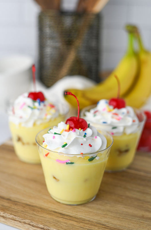 Banana Split Pudding Cups Set #2