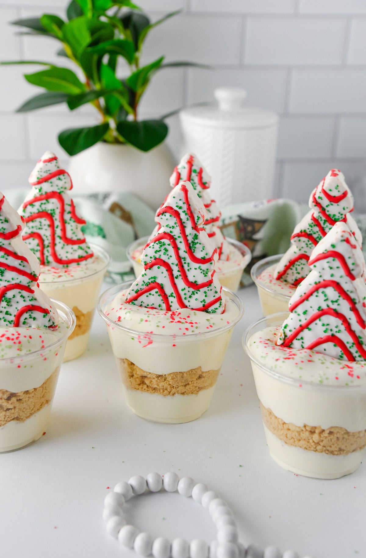 Christmas Tree Cake Dirt Cups Set #2