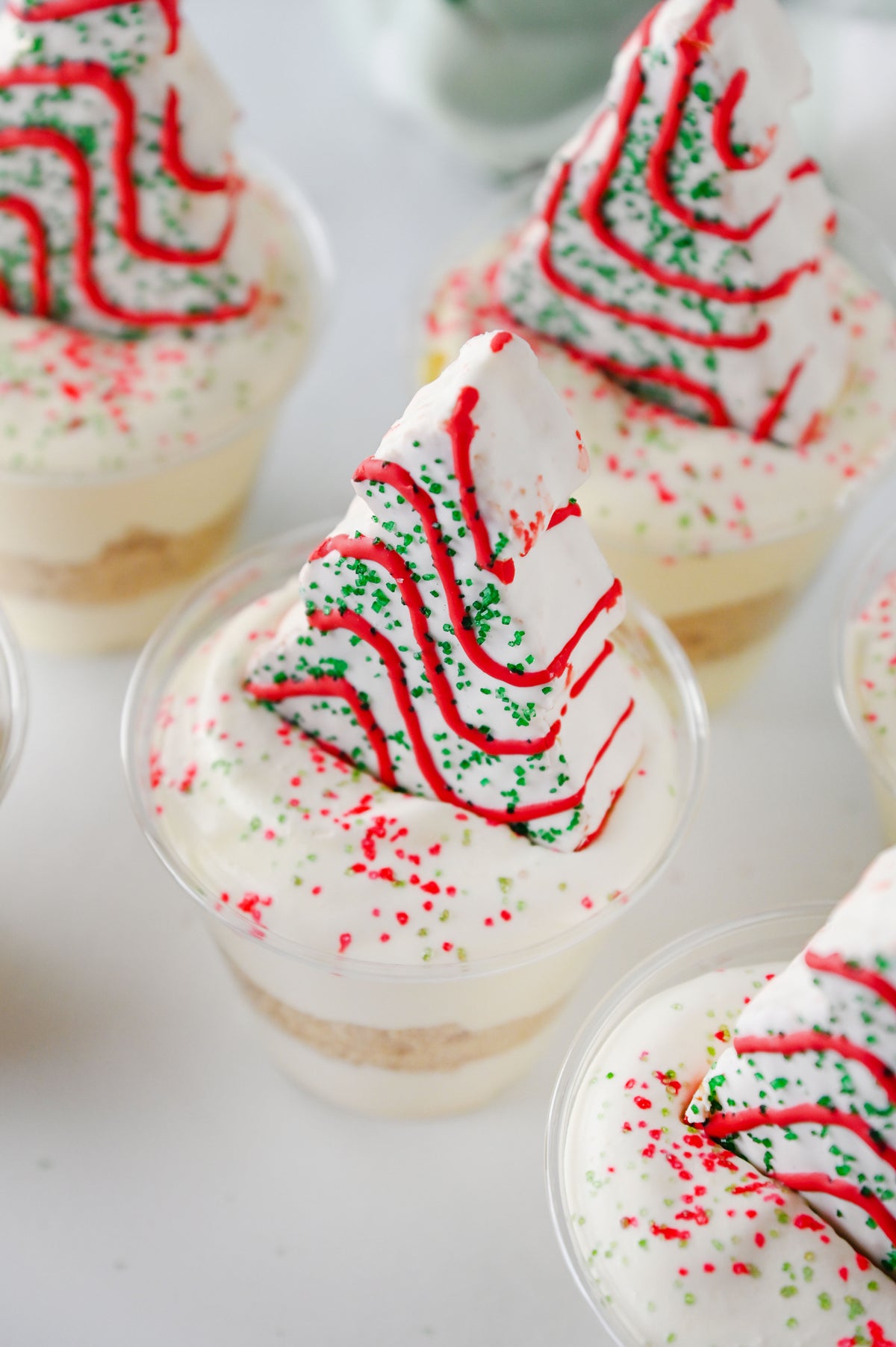Christmas Tree Cake Dirt Cups Set #2