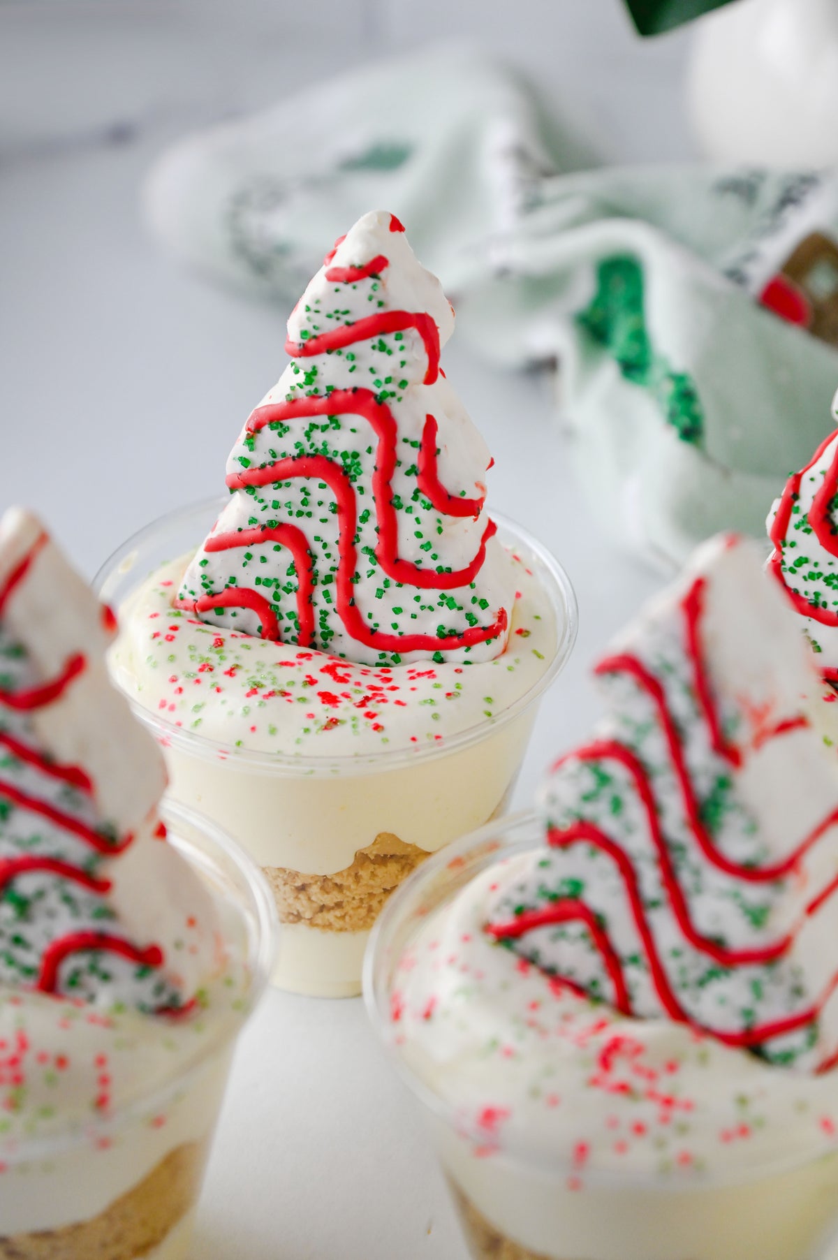 Christmas Tree Cake Dirt Cups Set #2
