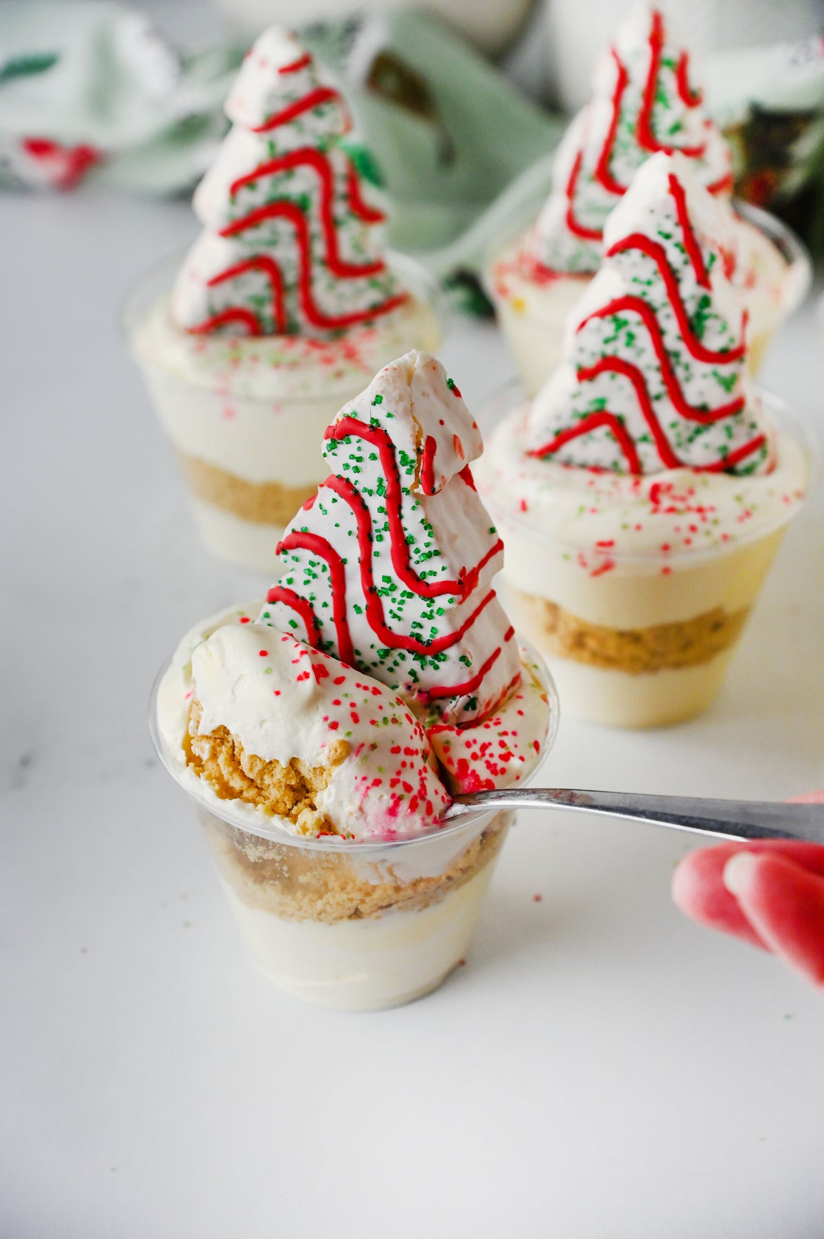 Christmas Tree Cake Dirt Cups Set #2