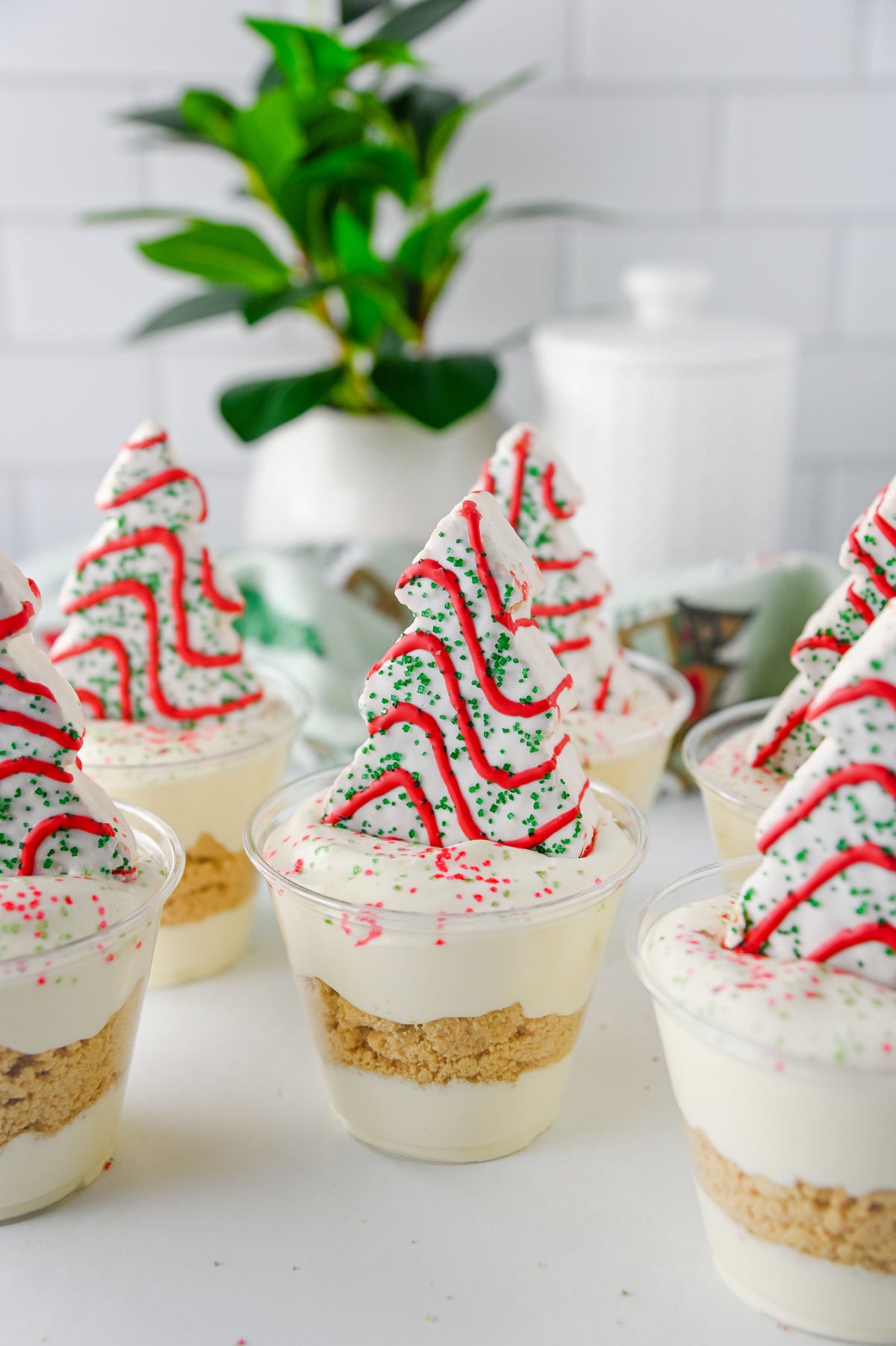 Christmas Tree Cake Dirt Cups Set #2