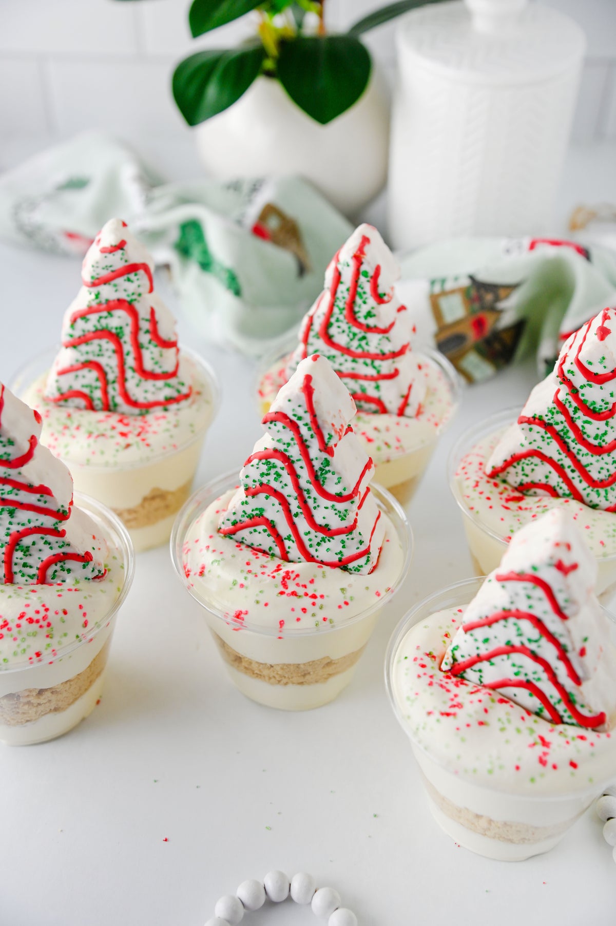 Christmas Tree Cake Dirt Cups Set #2