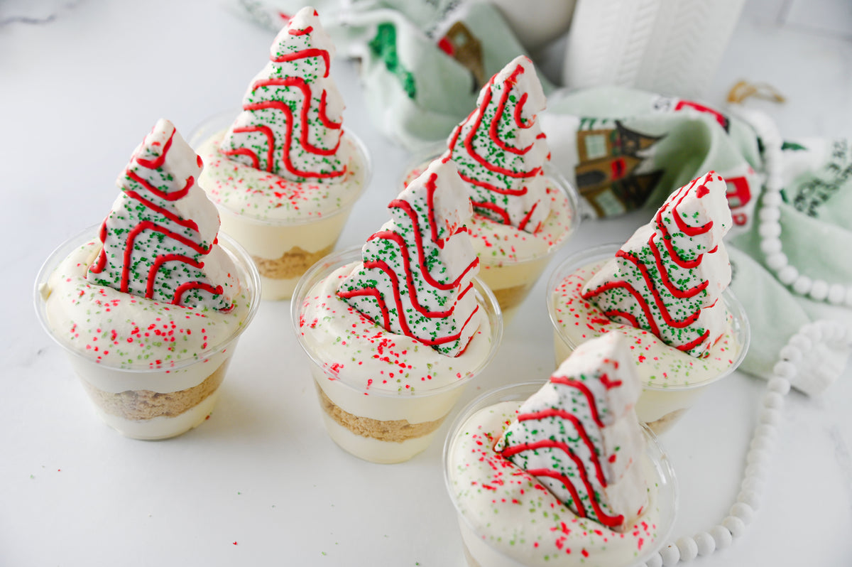 Christmas Tree Cake Dirt Cups Set #2