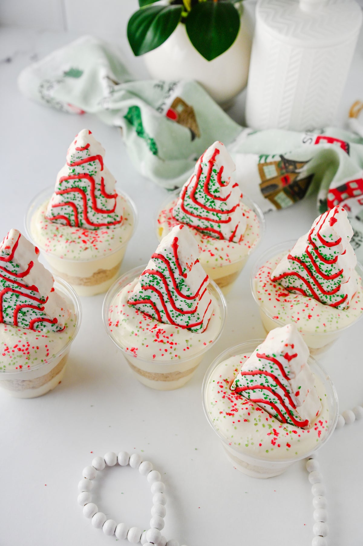 Christmas Tree Cake Dirt Cups Set #2