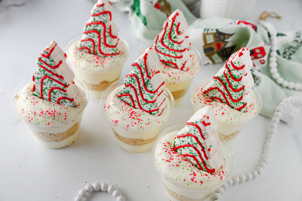 Christmas Tree Cake Dirt Cups Set #2