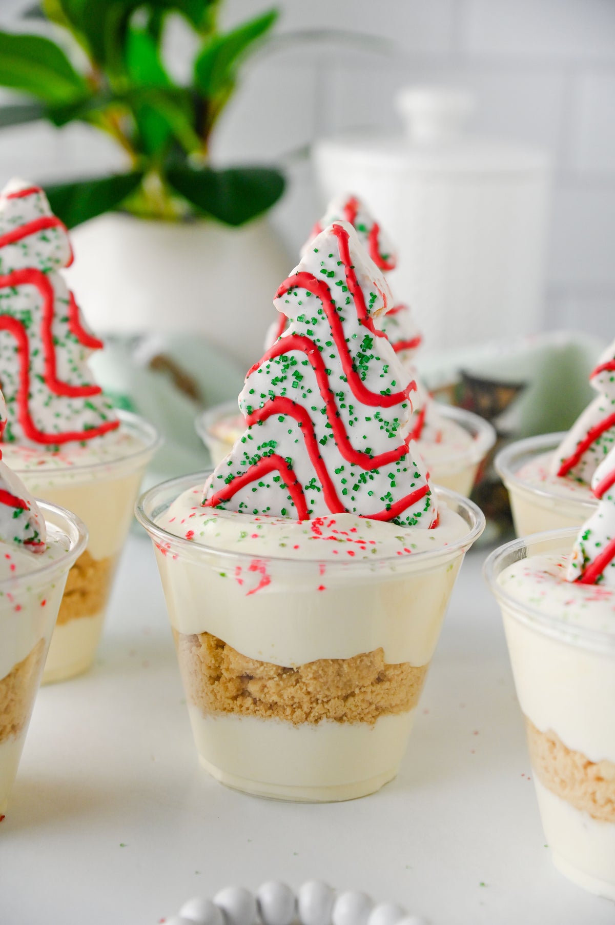 Christmas Tree Cake Dirt Cups Set #2
