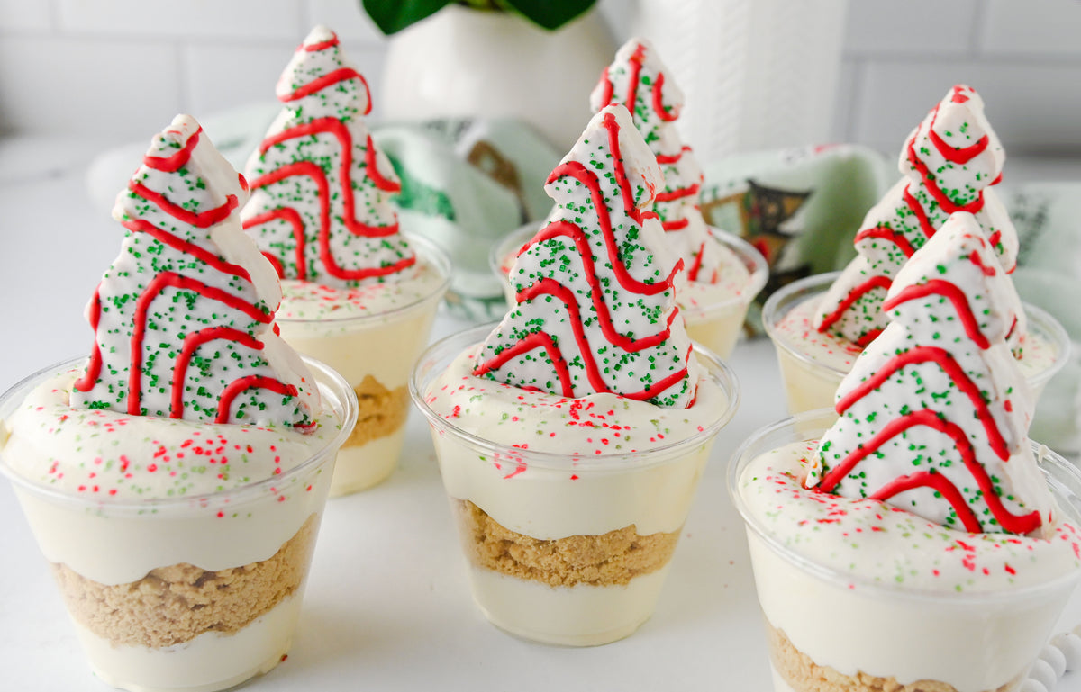 Christmas Tree Cake Dirt Cups Set #2