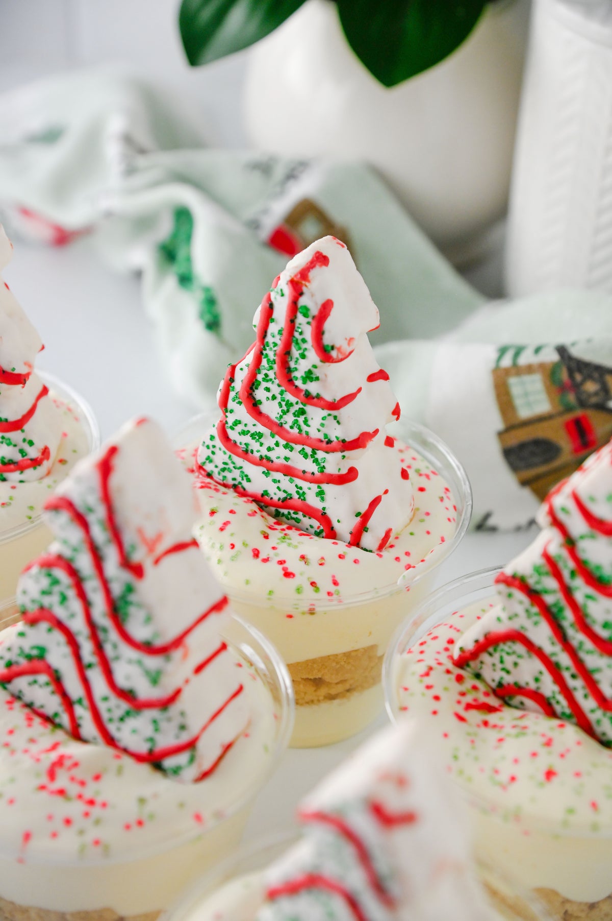 Christmas Tree Cake Dirt Cups Set #2
