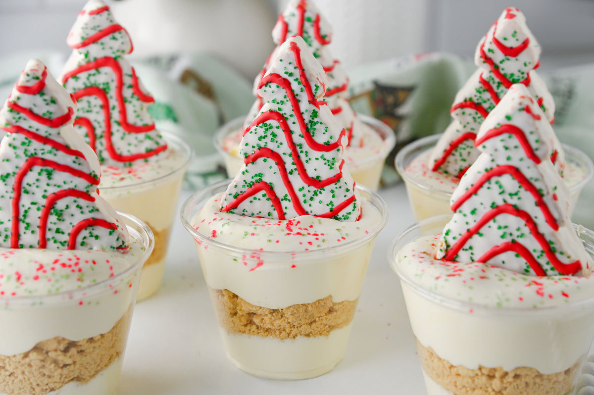 Christmas Tree Cake Dirt Cups Set #2