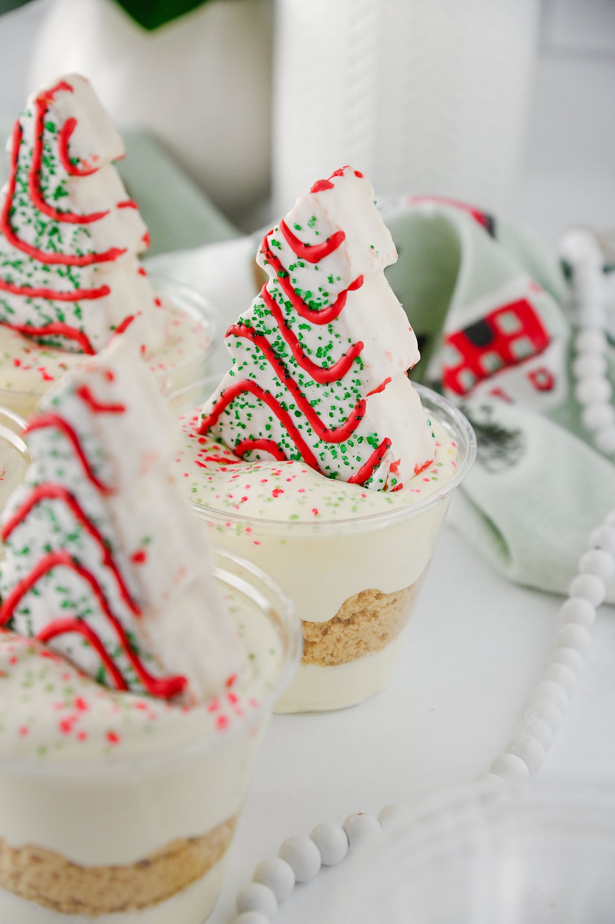 Christmas Tree Cake Dirt Cups Set #2