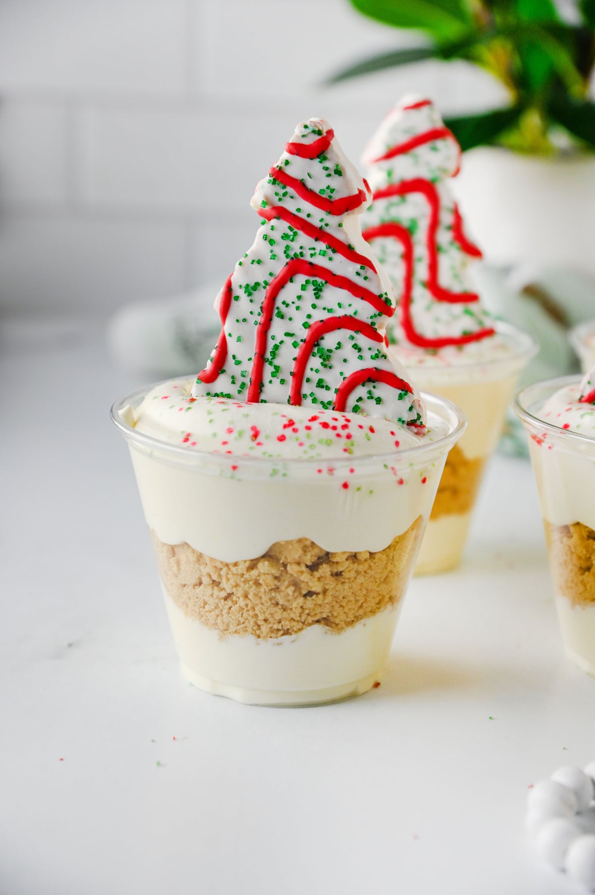 Christmas Tree Cake Dirt Cups Set #2