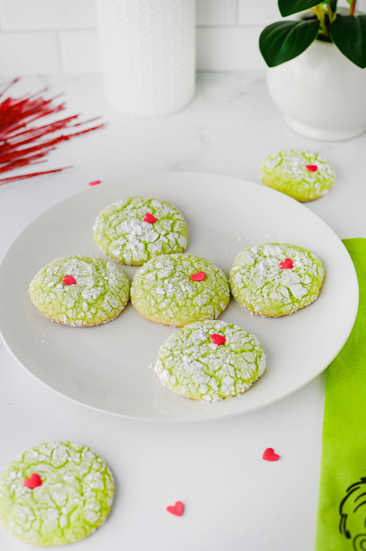 Grinch Crinkle Cookies Set #2