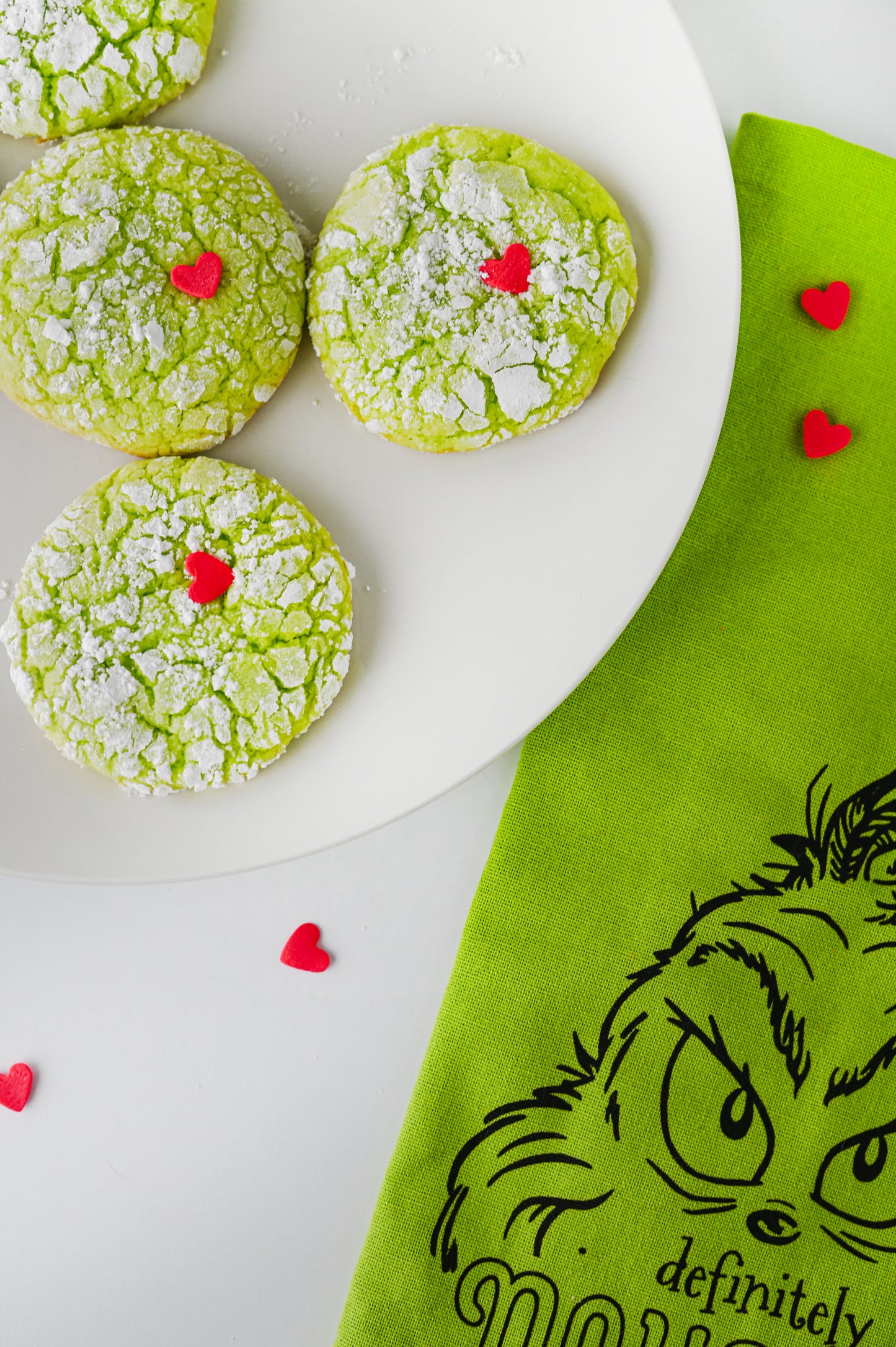 Grinch Crinkle Cookies Set #2