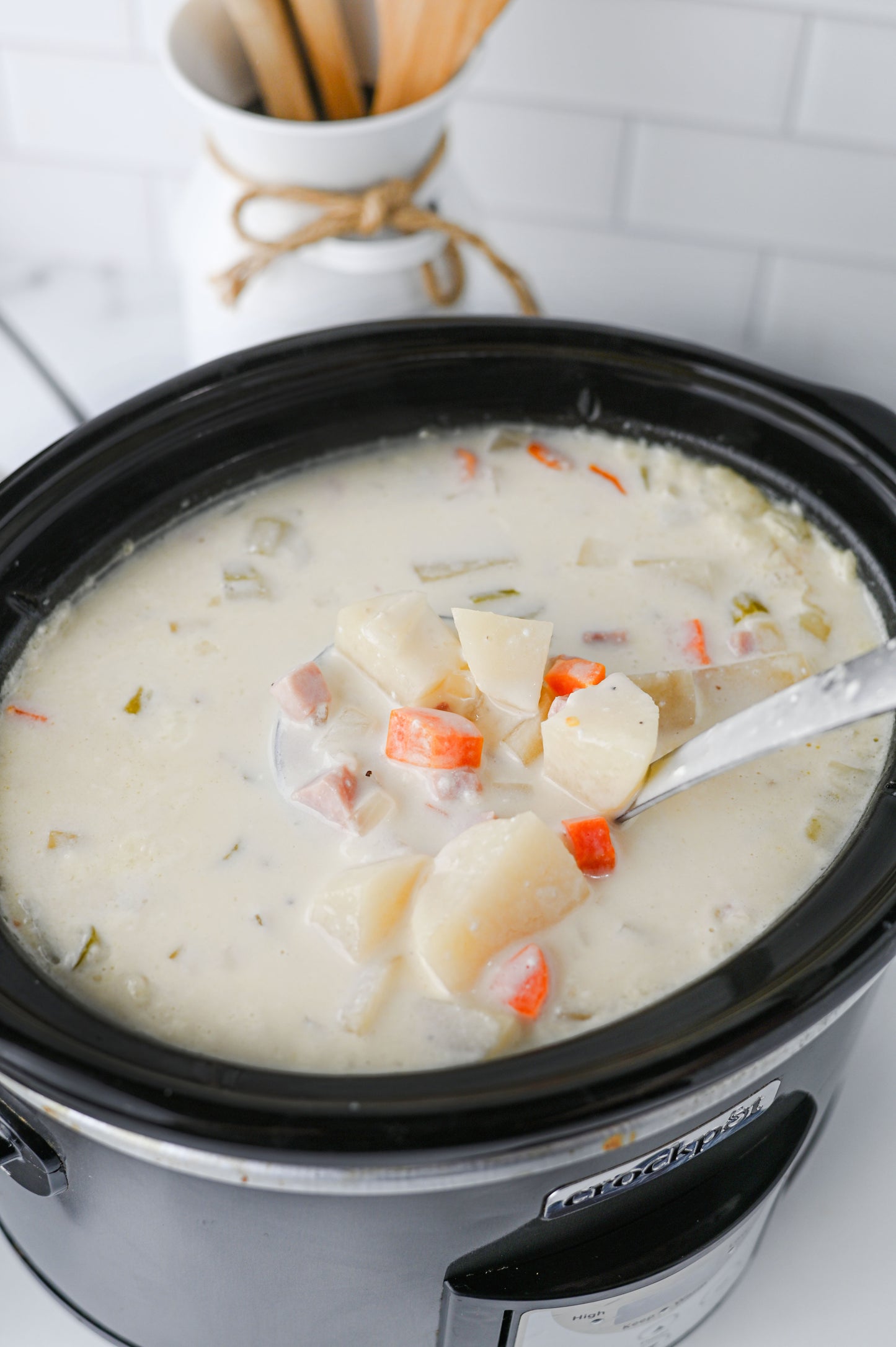 Slow Cooker Ham and Potato Soup Set #2