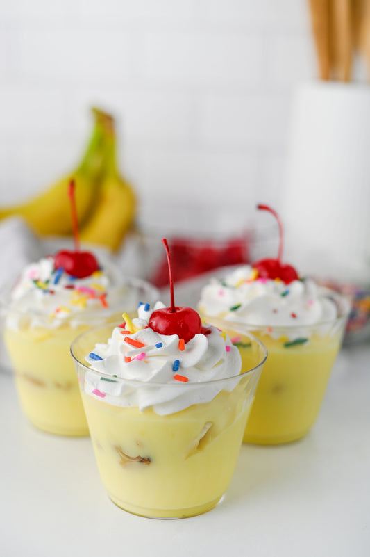 Banana Split Pudding Cups Set #3