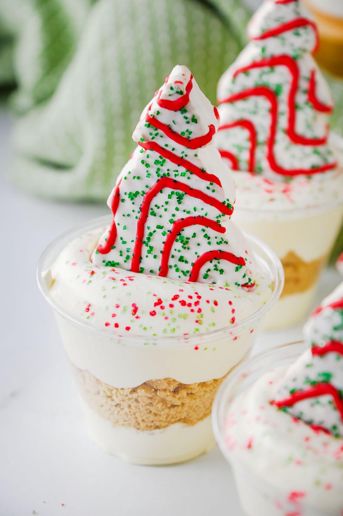 Christmas Tree Cake Dirt Cups Set #3